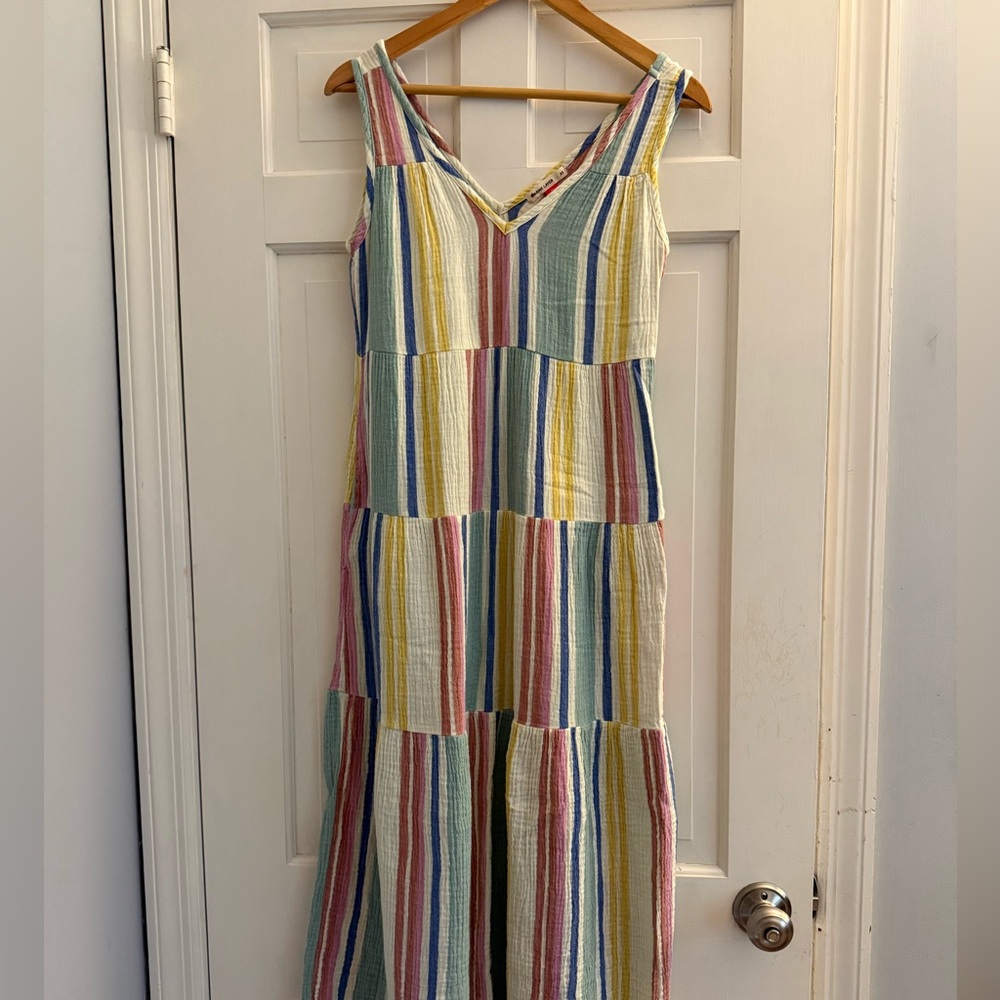 Marine Layer Colorful Striped Maxi Dress